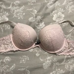 34C Sparkly Pink Lace Victoria’s Secret bra